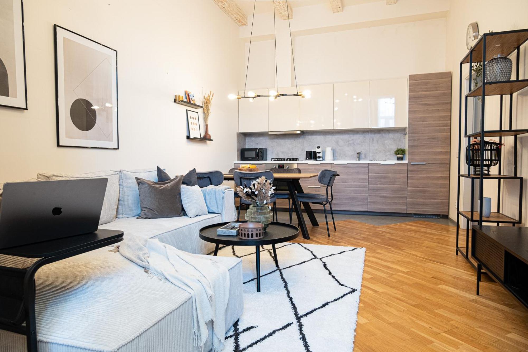 Cozy Industrial 8min Dancing House Apartment, Apartment *